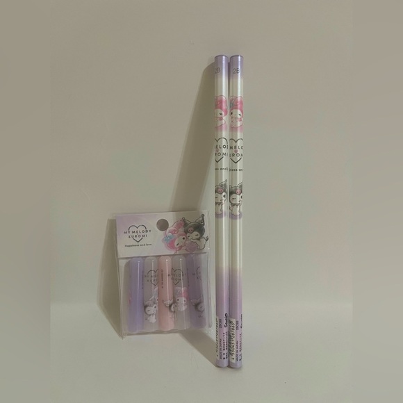 My Melody and Kuromi Pencil and Pencil Caps - Picture 1 of 7